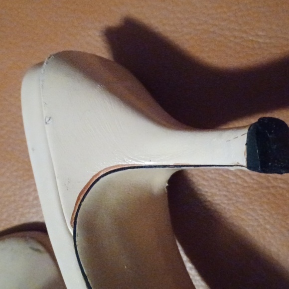 💫Nine WEST Women's Cream Heeled Mules - Picture 8 of 12